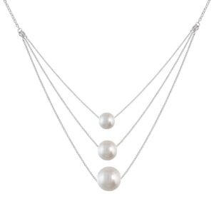 GIVA 925 Silver Delicate Pearl Necklace Rhodium Coated,18k Gold Plated Rose Gold Plated |Gifts for Women & Girls